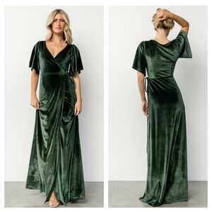 Baltic Born Meghan Velvet Wrap Maxi Dress New Without Tags